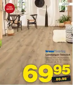 Bauhaus Kronoflooring laminatgulv twinclick tilbud
