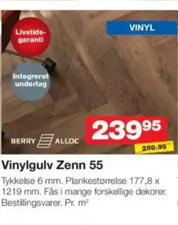 Bauhaus Vinylgulv Zenn 55 tilbud