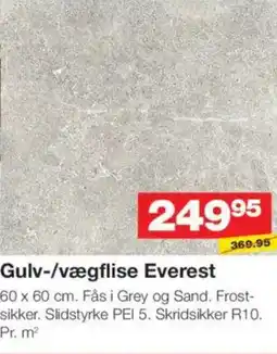 Bauhaus Gulv-/vægflise Everest tilbud