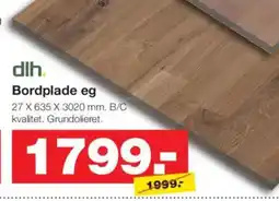 Bauhaus Dlh. bordplade eg tilbud