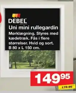 Bauhaus DEBEL Uni mini rullegardin tilbud