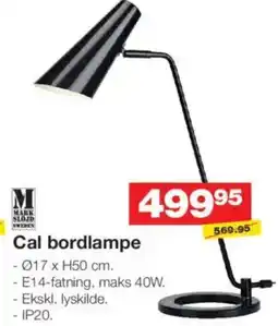 Bauhaus Cal bordlampe tilbud