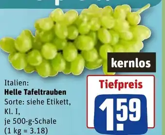 REWE DE Italien: Helle Tafeltrauben tilbud