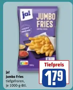 REWE DE ja! Jumbo Fries tiefgefroren, tilbud