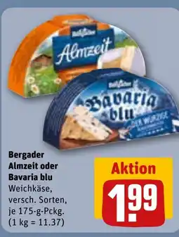 REWE DE Bergader Almzeit oder Bavaria blu tilbud