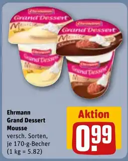 REWE DE Ehrmann Grand Dessert Mousse tilbud
