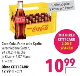 Citti Coca-cola, fanta oder sprite tilbud