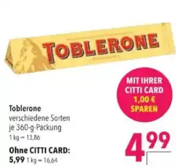 Citti Toblerone tilbud