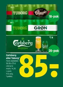 Coop 365 Carlsberg eller Tuborg* tilbud