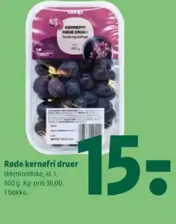 Coop 365 Røde kernefri druer tilbud