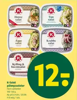 Coop 365 K-Salat pålægssalater tilbud