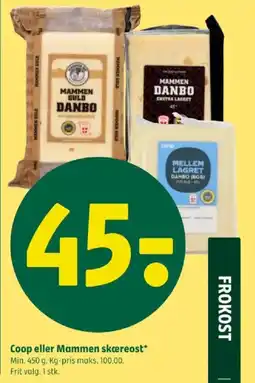 Coop 365 Coop eller Mammen skæreost* tilbud