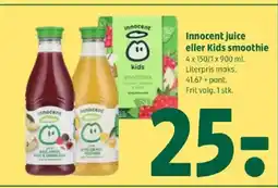 Coop 365 Innocent juice eller Kids smoothie tilbud