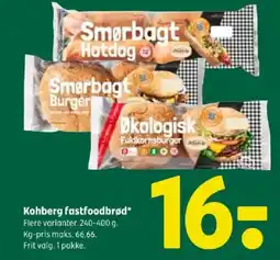 Coop 365 Kohberg fastfoodbrød* tilbud