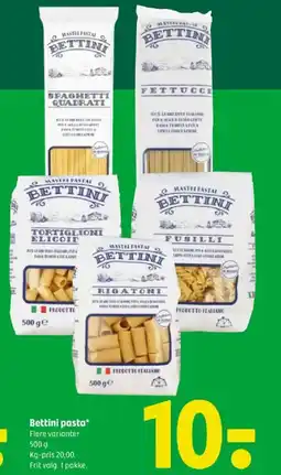 Coop 365 Bettini pasta* Flere varianter. tilbud