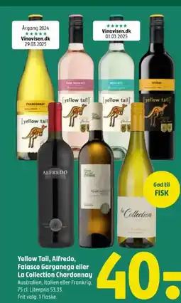 Coop 365 Yellow Tail, Alfredo, Falasco Garganega eller La Collection Chardonnay tilbud