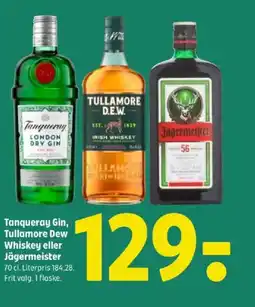 Coop 365 Tanqueray Gin, Tullamore Dew Whiskey eller Jägermeister tilbud