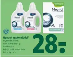Coop 365 Neutral vaskemiddel tilbud
