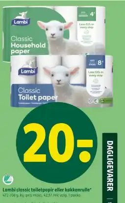 Coop 365 Lambi classic toiletpapir eller køkkenrulle tilbud