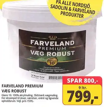 Farveland FARVELAND PREMIUM VÆG ROBUST tilbud