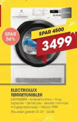 Punkt1 ELECTROLUX TØRRETUMBLER tilbud