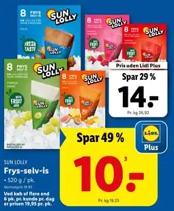 Lidl Frys-selv-is tilbud