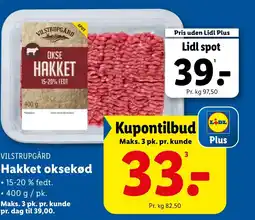 Lidl VILSTRUPGÅRD Hakket oksekød tilbud