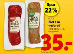 Lidl DELIKA Filet a la mørbrad tilbud