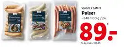 Lidl SLAGTER LAMPE Pølser tilbud