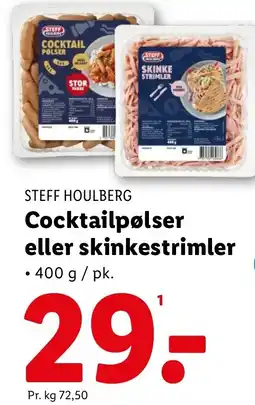 Lidl STEFF HOULBERG Cocktailpølser eller skinkestrimler tilbud