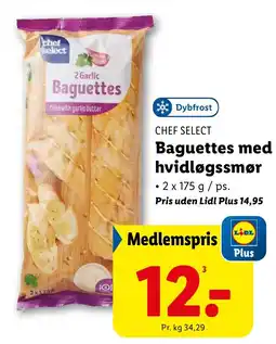 Lidl CHEF SELECT Baguettes med hvidløgssmør tilbud