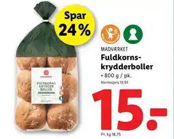 Lidl MADVÆRKET Fuldkorns- krydderboller tilbud