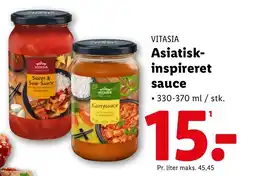 Lidl VITASIA Asiatisk- inspireret sauce tilbud
