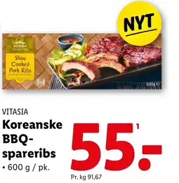 Lidl VITASIA Koreanske BBQ- spareribs tilbud