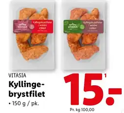 Lidl VITASIA Kyllinge- brystfilet tilbud