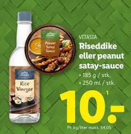 Lidl VITASIA Riseddike eller peanut satay-sauce tilbud