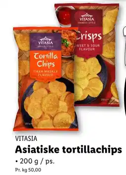 Lidl VITASIA Asiatiske tortillachips tilbud