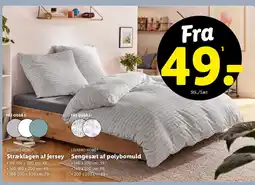 Lidl LIVARNO HOME® Stræklagen af jersey Sengesæt af polybomuld tilbud