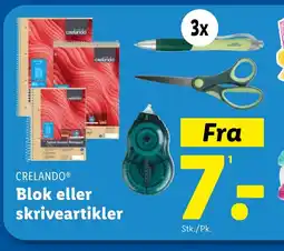 Lidl CRELANDO® Blok eller skriveartikler tilbud