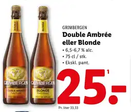 Lidl GRIMBERGEN Double Ambrée eller Blonde tilbud