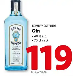 Lidl BOMBAY SAPPHIRE Gin tilbud