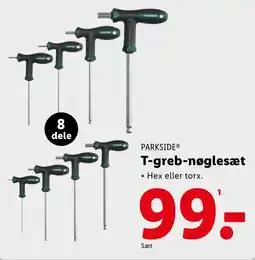 Lidl PARKSIDE® T-greb-nøglesæt tilbud
