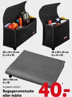 Lidl ULTIMATE SPEED® Bagagerumstaske eller måtte tilbud