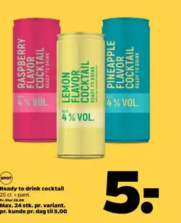 Netto Ready to drink cocktail 25 cl. + pant. tilbud