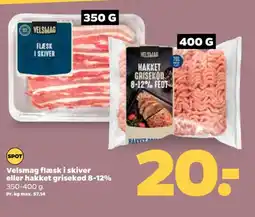 Netto Velsmag flæsk i skiver eller hakket grisekød 8-12% tilbud