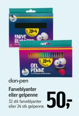Føtex Farveblyanter eller gelpenne, DKK 50 tilbud