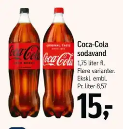 Føtex Coca-Cola sodavand, DKK 15 tilbud