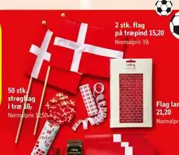 Føtex 50 stk. strøgflag i træ, DKK 50 tilbud