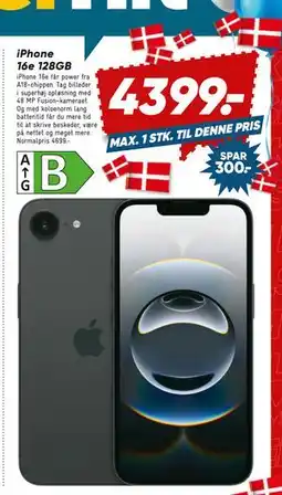 Bilka iPhone 16e 128GB, DKK 4399 tilbud