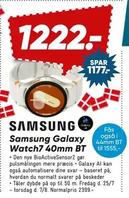 Bilka Samsung Galaxy Watch7 40mm BT, DKK 1222 tilbud